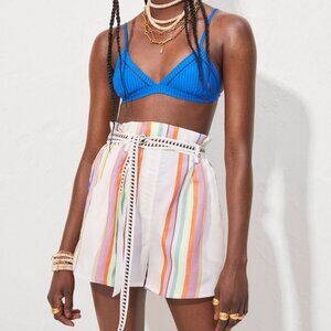 Lemlem x H&M Liya Kebede High Waisted Shorts Collector's Item, NWOT, L